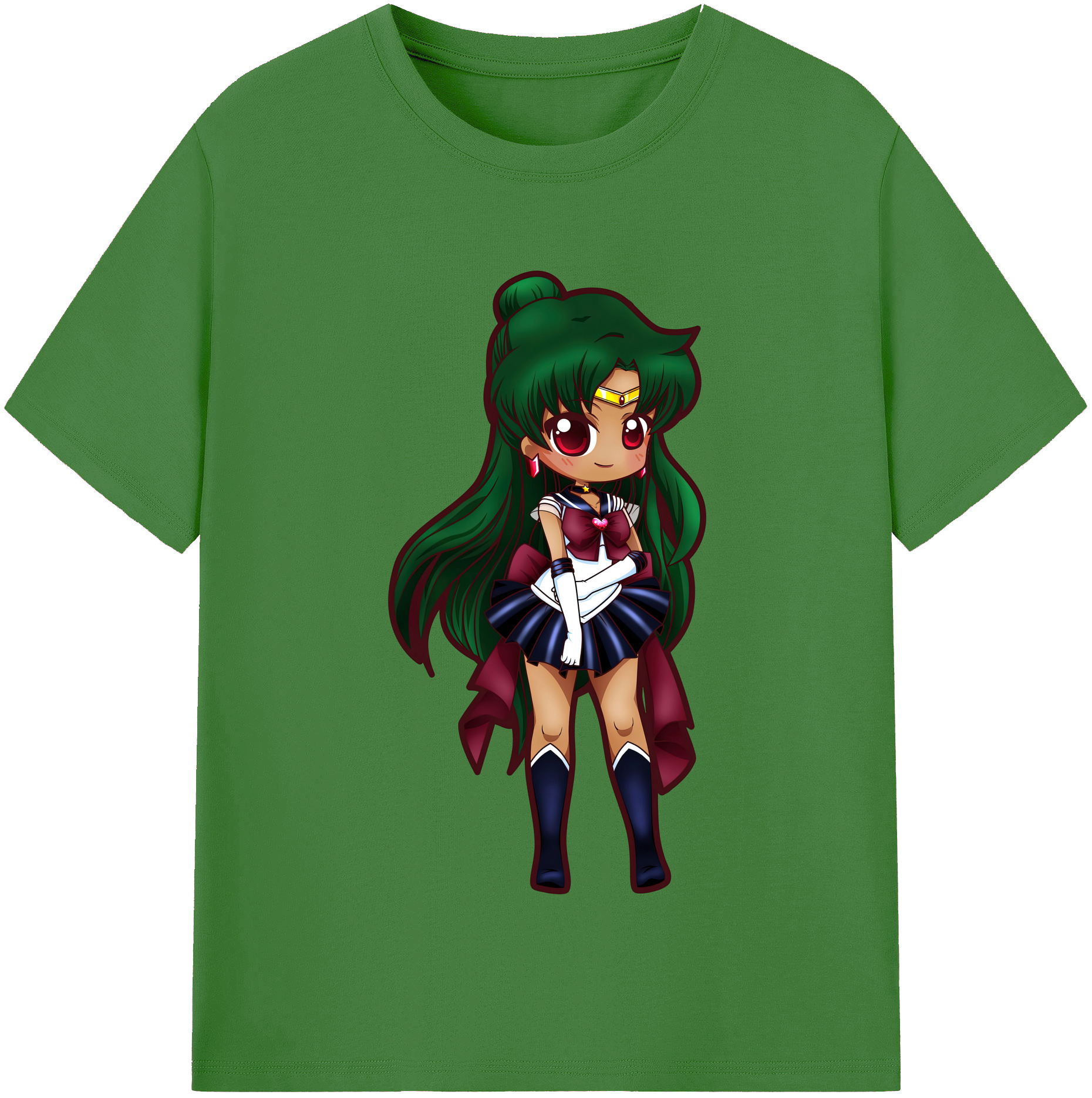 （画像用） 美少女戦士セーラームーン 冥王せつな Sailor Moon Meiou Setsuna レディースカジュアルプリントTシャツ（綿100％）